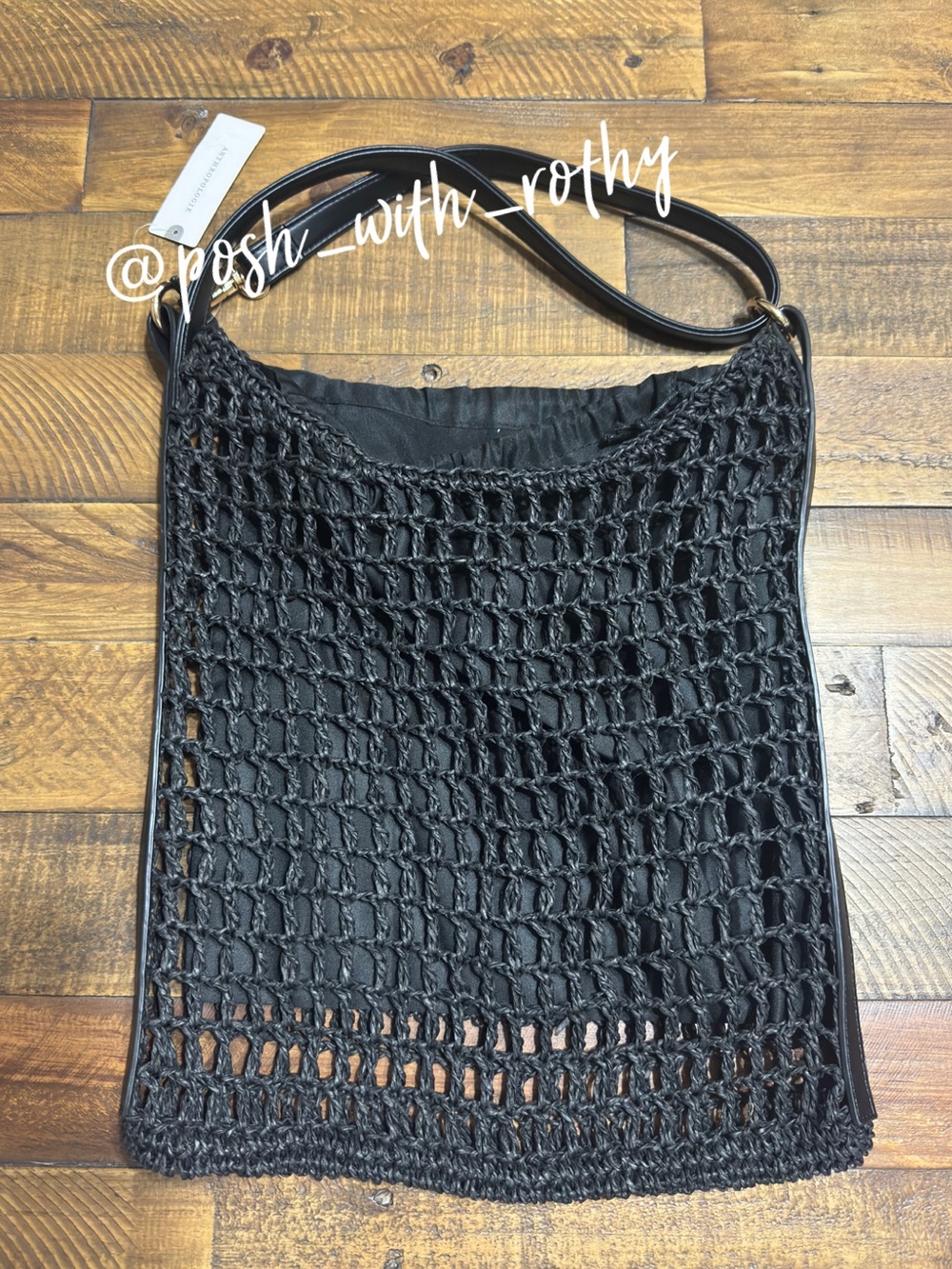 Anthropologie Mesh Raffia Shoulder Bag, NWT - Picture 2 of 7